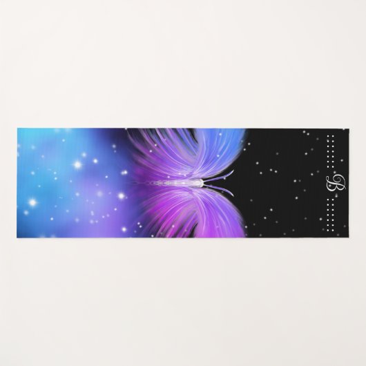 Space Fantasy Butterfly Kosmic Yogamatte (Vorderseite (Horizontal))