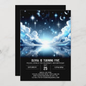 Space Fantasy Celestial Digital Geburtstag Einladung (Vorne/Hinten)