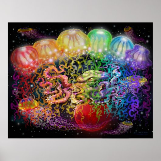 Space Fantasy Tentacles Poster (Vorne)