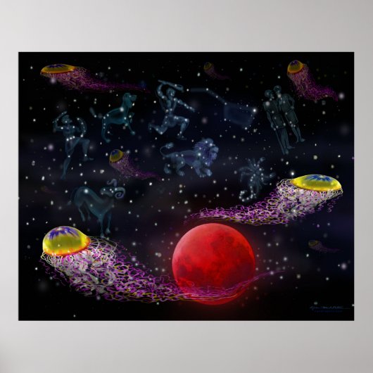 Space Fantasy Tentacles Poster (Vorne)