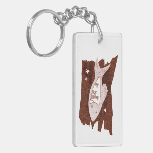 Space Ferrets Akryllischer Schlüsselanhänger (Vorderseite links)