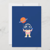 Space First Birthday Invitation – One Year Old Boy Einladung (Rückseite)