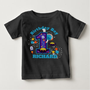 Space First Geburtstag Galaxy Baby T-shirt