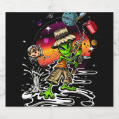 Space Fischer Alkoholflaschenetikett (Einzelnes Label)