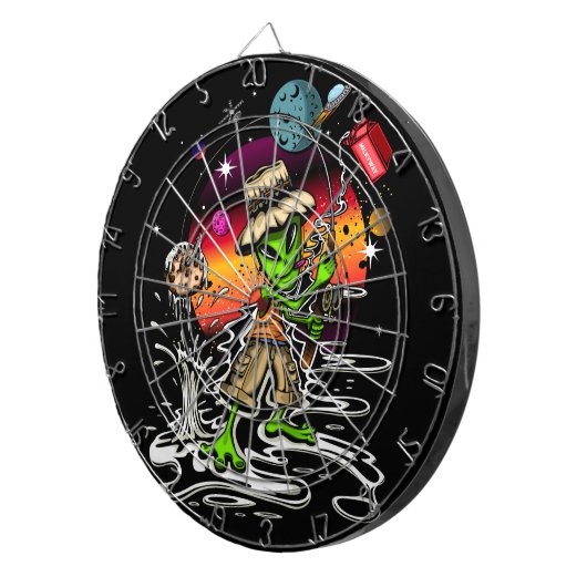 Space Fischer Dartscheibe (Vorderseite rechts)