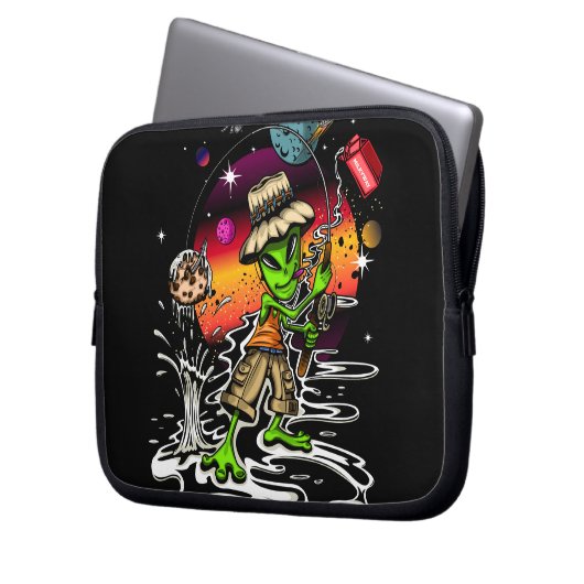 Space Fischer Laptopschutzhülle (Vorderseite Links)