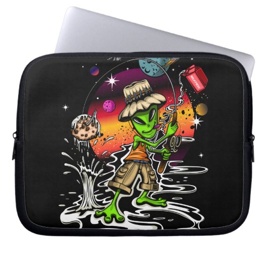 Space Fischer Laptopschutzhülle (Vorderseite)