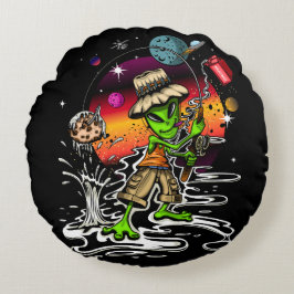 Space Fischer Rundes Kissen