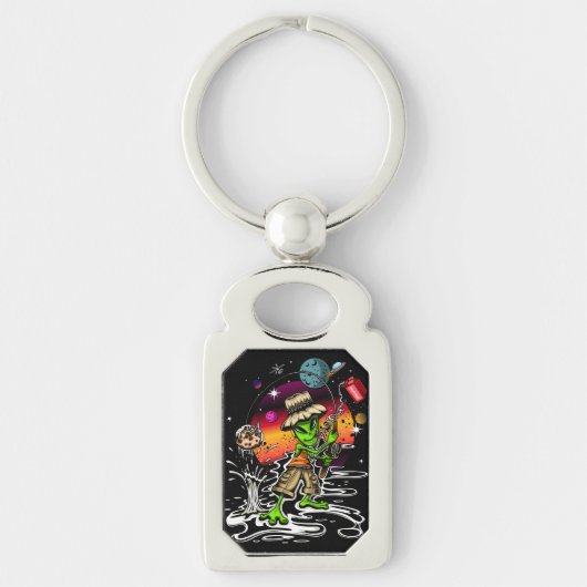 Space Fischer Schlüsselanhänger (Vorderseite)