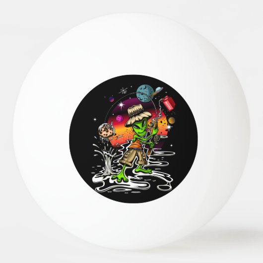Space Fischer Tischtennisball (Vorderseite)