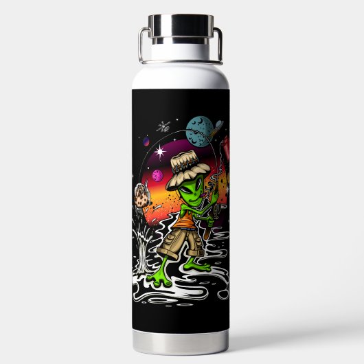 Space Fischer Trinkflasche (Rückseite)