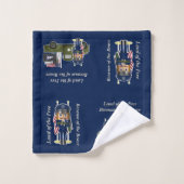 Space Force Nutcracker mit wenig militärischem LKW Badhandtuch Set (Waschlappen)