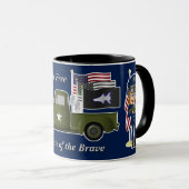 Space Force Nutcracker mit wenig militärischem LKW Tasse (VorderseiteRechts)