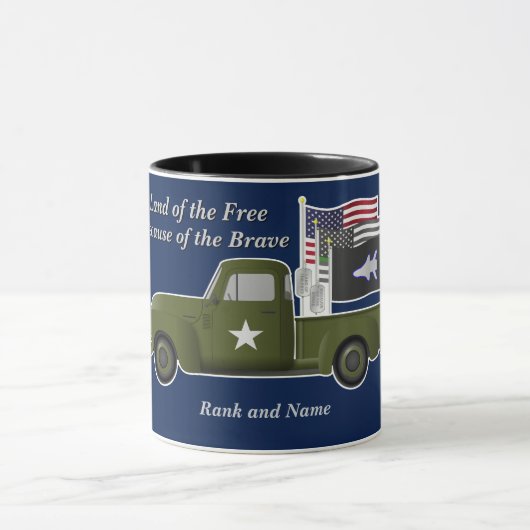 Space Force Nutcracker mit wenig militärischem LKW Tasse (Zentrum)