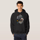 Space French Bulldog Astronaut Dog Hoodie (Vorne ganz)