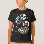 Space French Bulldog Astronaut Dog T-Shirt (Vorderseite)