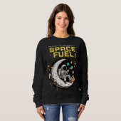 Space Fuel – Funny Astronaut Coffee Lover Sweatshirt (Vorne ganz)