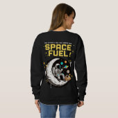 Space Fuel – Funny Astronaut Coffee Lover Sweatshirt (Schwarz voll)