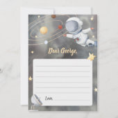 Space Galaxy Astronaut Time Kapsel Signaturkarte Karte (Vorderseite)