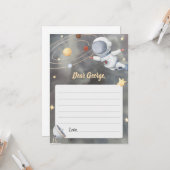 Space Galaxy Astronaut Time Kapsel Signaturkarte Karte (Vorderseite/Rückseite Beispiel)