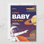 Space Galaxy Baby Dusche Einladung (Vorderseite)