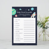 Space Galaxy Baby Word Scramble Game (Stehend Vorderseite)