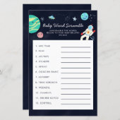 Space Galaxy Baby Word Scramble Game (Vorne/Hinten)