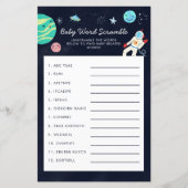 Space Galaxy Baby Word Scramble Game (Vorderseite)