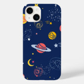 Space Galaxy Background Cosmic Navy iPhone Case (Rückseite)