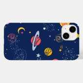 Space Galaxy Background Cosmic Navy iPhone Case (Rückseite (Horizontal))