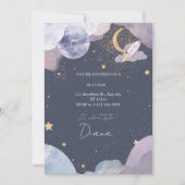 Space Galaxy Birthday Invitation Einladung (Vorderseite)
