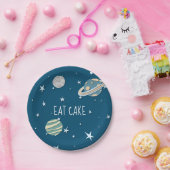 Space Galaxy Boy Birthday Pappteller (Party)