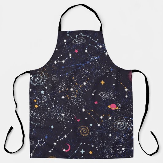 Space Galaxy constellation seamless pattern Schürze (Vorderseite)