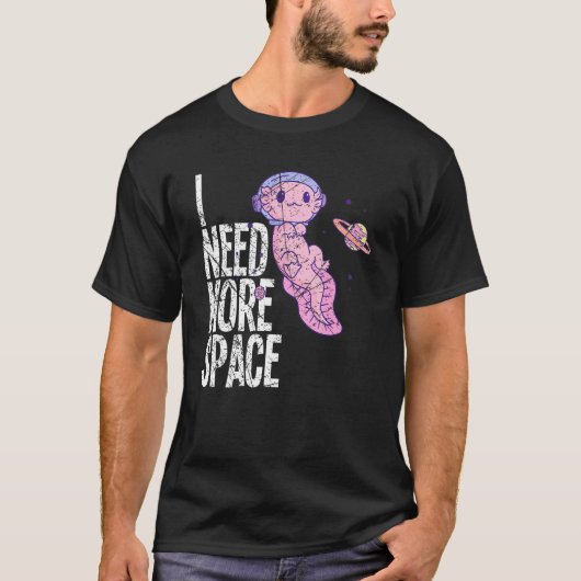 Space Galaxy Flying Axolotl Spacesuit Salamander S T-Shirt (Vorderseite)