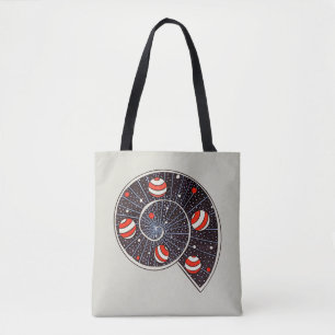 Space Galaxy Fun Planets Astronomie Schnecke Tasche