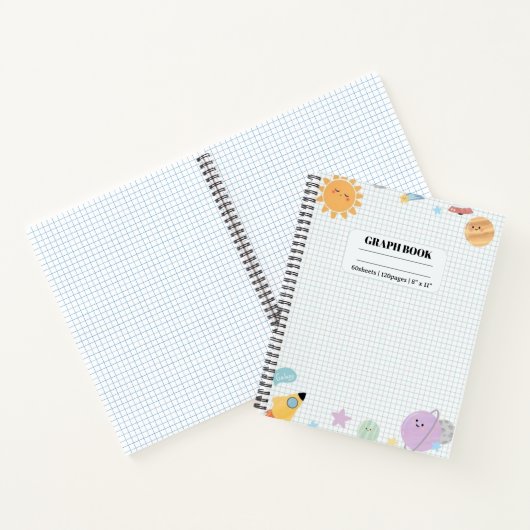 Space Galaxy Graph Spiral Notebook Notizblock (Innenseite)