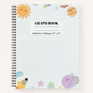 Space Galaxy Graph Spiral Notebook Notizblock