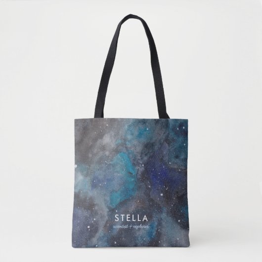 Space Galaxy Individuelle Name Stars Tote Bag Tasche (Vorderseite)