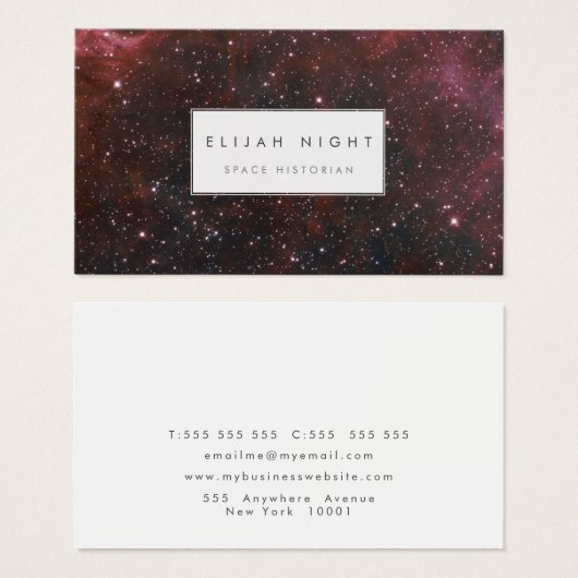 Space Galaxy Interstellar Travel Science Fiction (Vorne & Hinten)