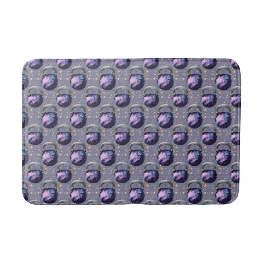Space Galaxy Kettlebell Badematte (Vorderseite)
