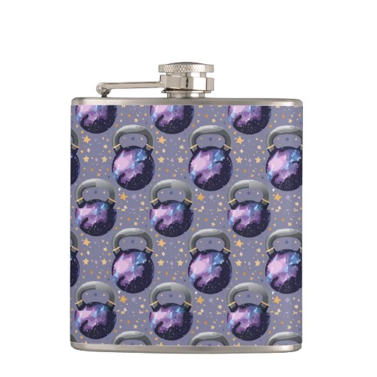 Space Galaxy Kettlebell Flachmann (Vorderseite)