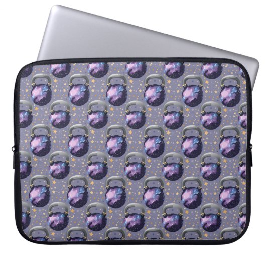 Space Galaxy Kettlebell Laptopschutzhülle (Vorderseite)