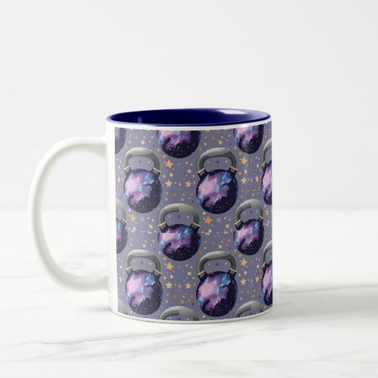 Space Galaxy Kettlebell Zweifarbige Tasse (Links)