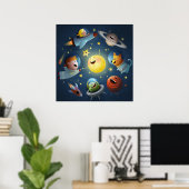 Space Galaxy Kids Poster (Heimbüro)