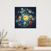 Space Galaxy Kids Poster (Küche)