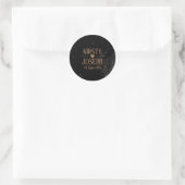 Space Galaxy Monogram Gold Wedding Sticker (Tasche)