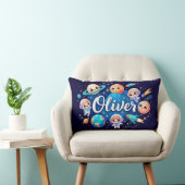 Space Galaxy Oliver Personalisiert Throw Kissen (Stuhl )