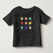 Space Galaxy Solar Planets Venus Mars Jupiter Uran Kleinkind T-shirt (Vorderseite)