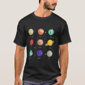 Space Galaxy Solar Planets Venus Mars Jupiter Uran T-Shirt (Vorderseite)