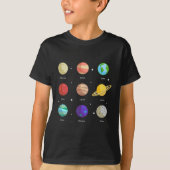 Space Galaxy Solar Planets Venus Mars Jupiter Uran T-Shirt (Vorderseite)